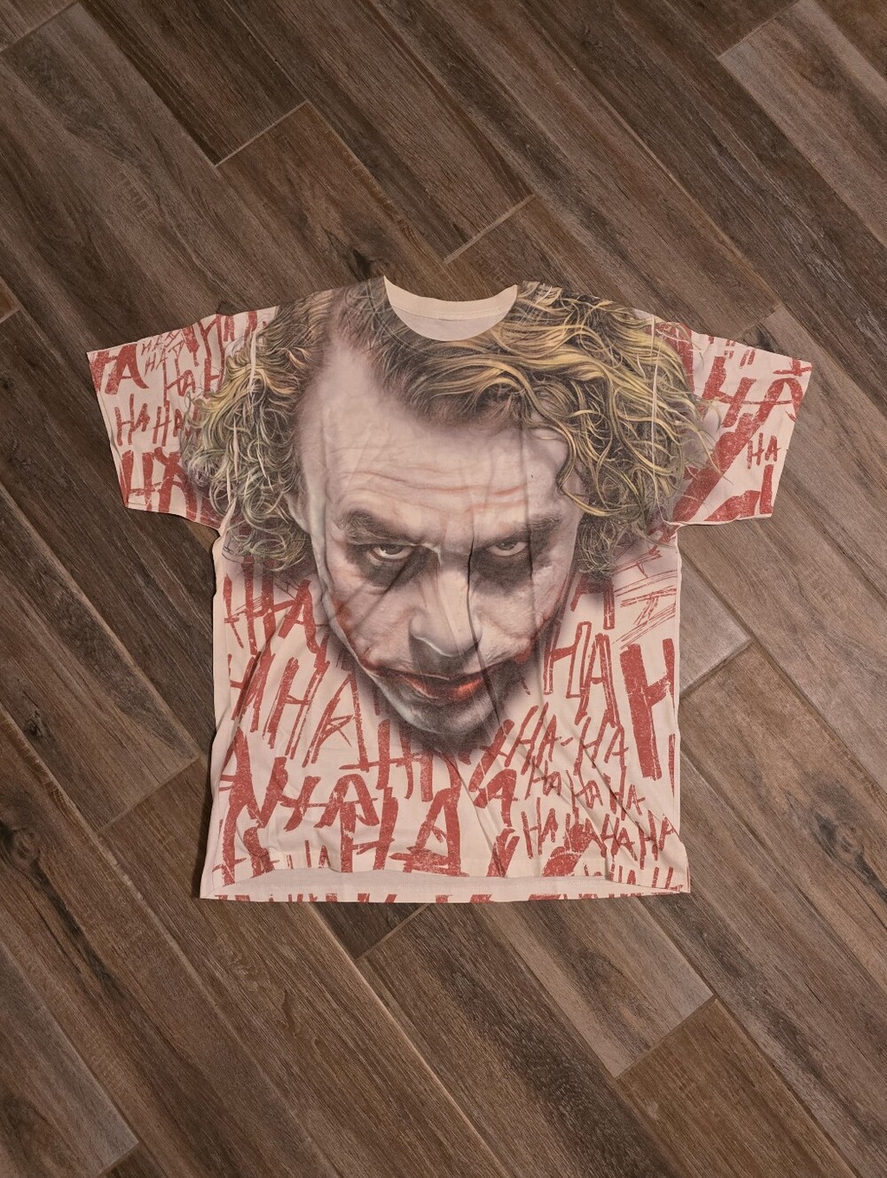 Vintage Y2K All Over Print Heath Ledger The Joker Batman T Shirt